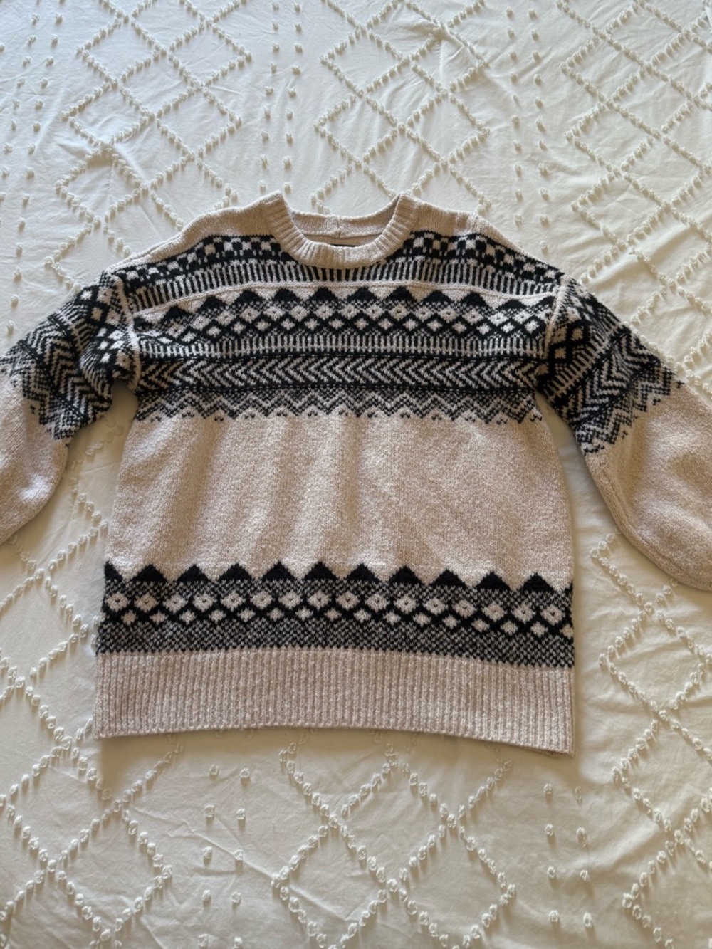 Women’s Cream Fair Isle Crewneck Sweater